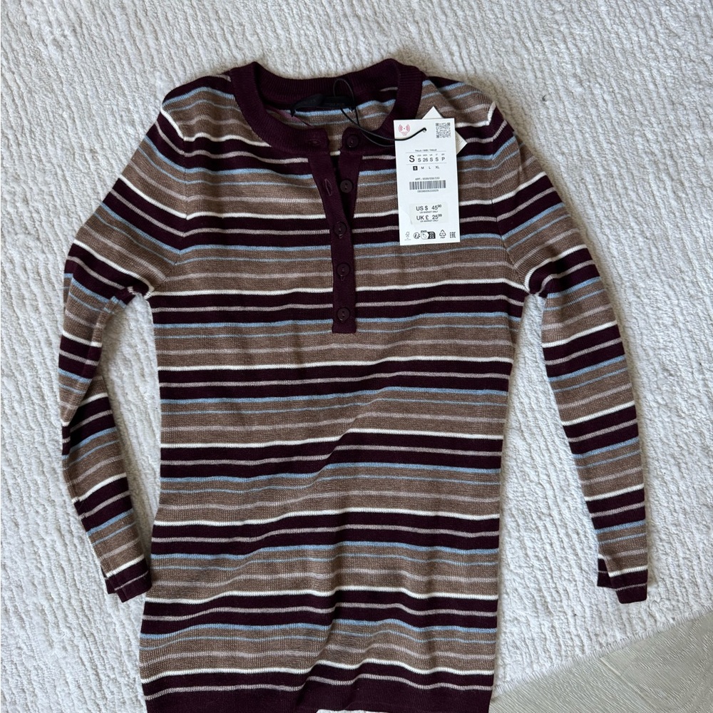 Zara striped long sleeve shirt